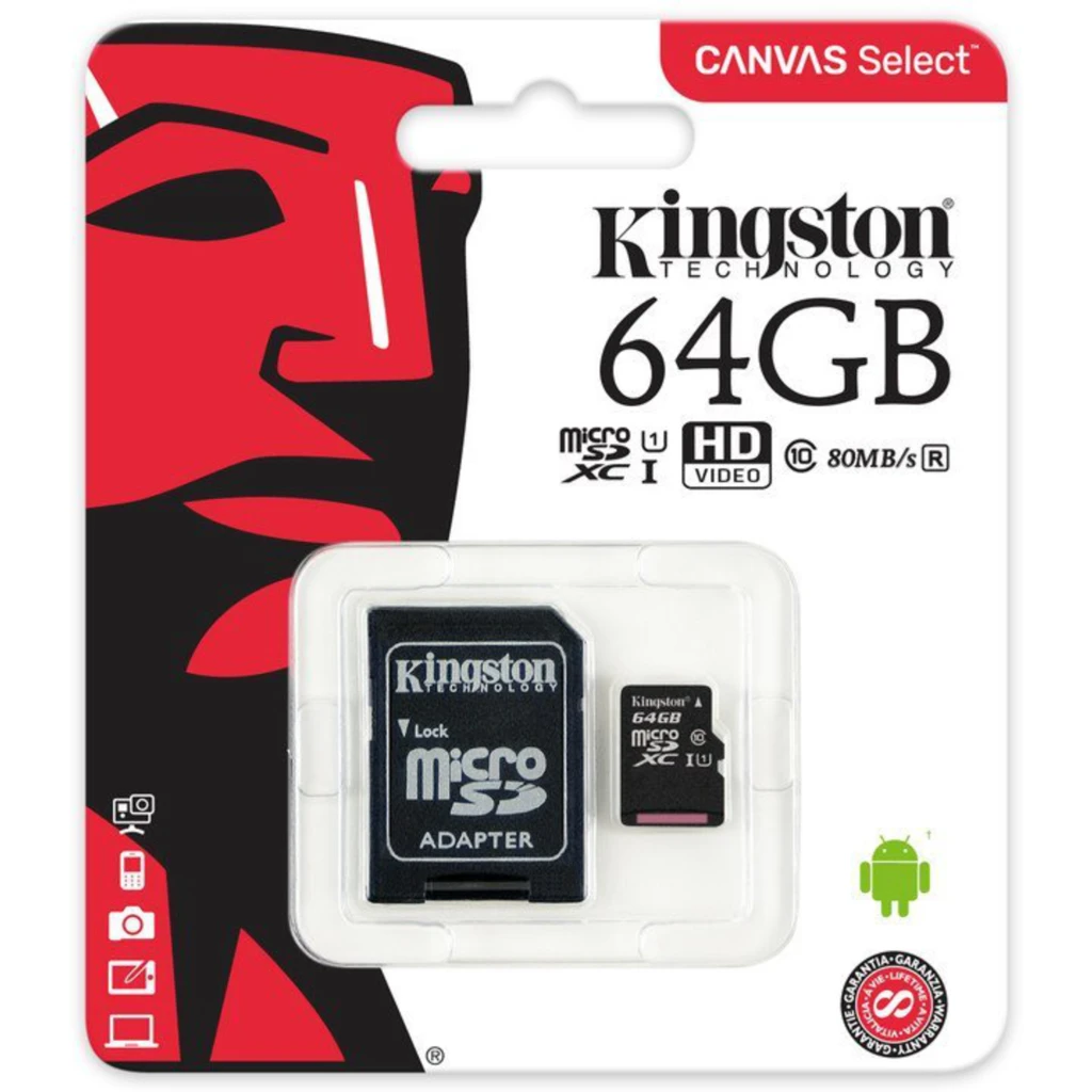 Memoria microsd 64gb Canvas Select